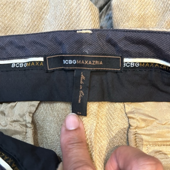 BCBG MaxAzria tan wool pants size 4 - Picture 2 of 7